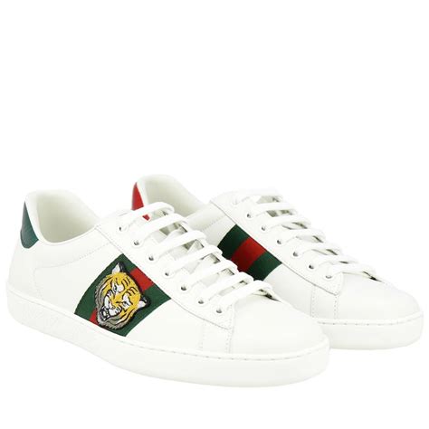 gucci men's new ace leather lace up sneakers|Gucci ace gg suede sneakers.